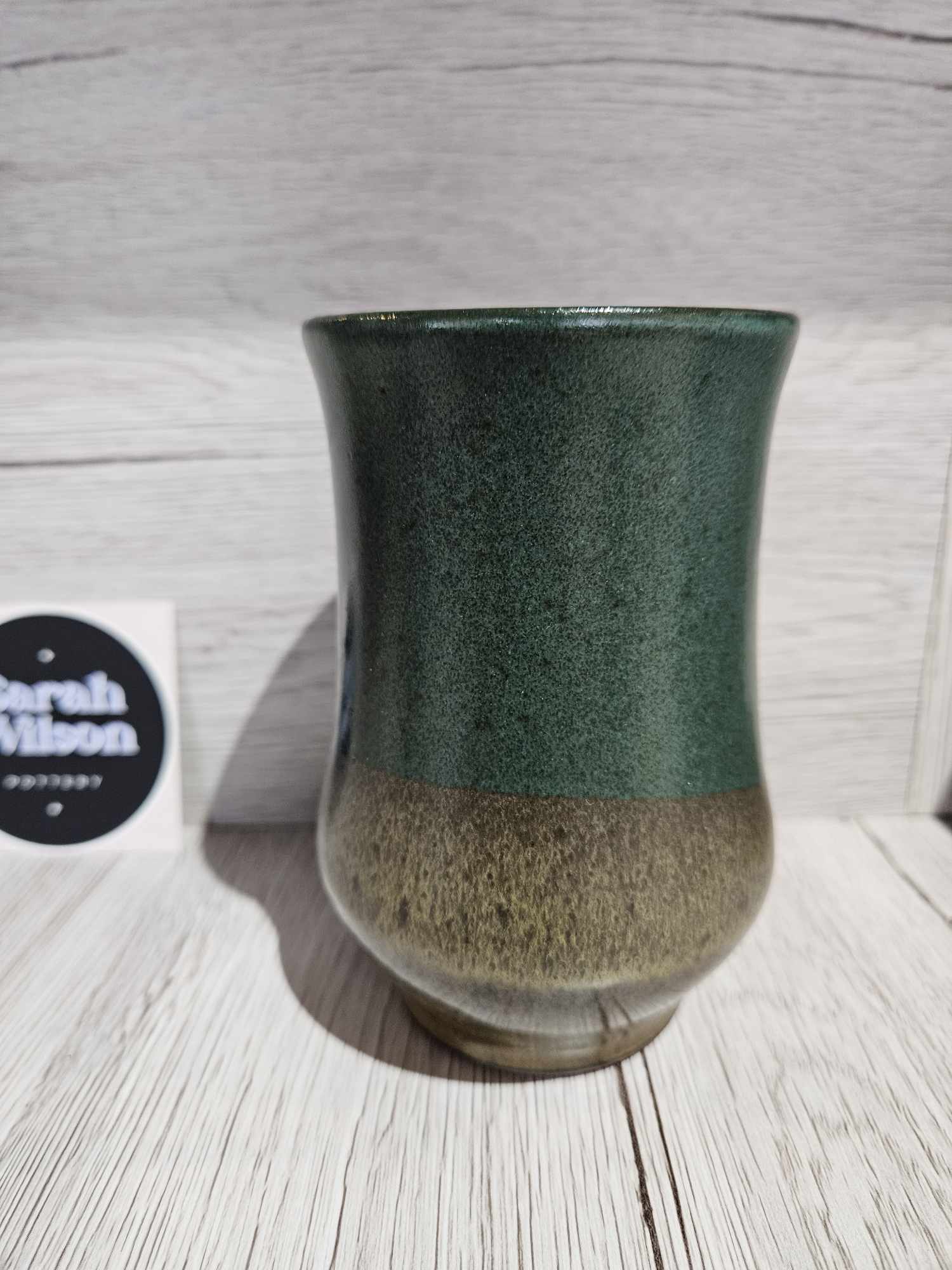 green tumbler sarah wilson pottery