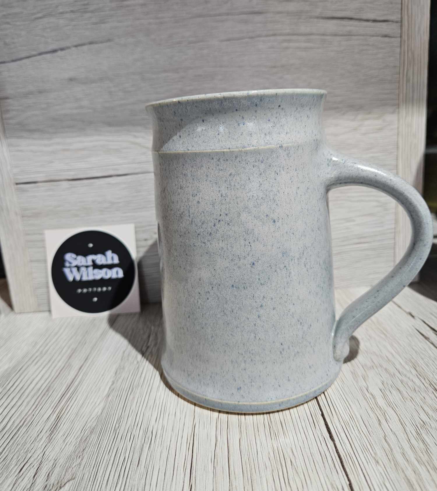 beer stein local potter blue